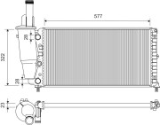 730976 Chladič, chlazení motoru VALEO