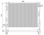 735135 Chladič, chlazení motoru VALEO