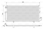 814063 Kondenzátor, klimatizace VALEO