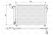 814356 Kondenzátor, klimatizace VALEO