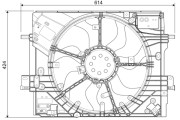 696459 Větrák, chlazení motoru VALEO