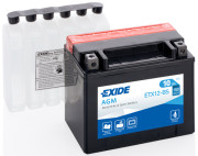 ETX12-BS EXIDE Motobaterie YTX12-BS / 12V / 10Ah / 150A (Bike AGM) | ETX12-BS EXIDE