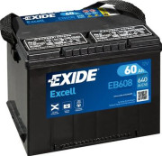 EB608 EXIDE Startovací baterie 12V / 60Ah / 640A - levá (Excell) | EB608 EXIDE