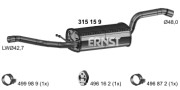 315159 Střední tlumič výfuku ERNST