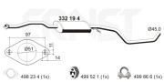 332194 Přední tlumič výfuku ERNST