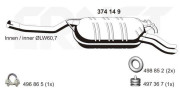 374149 Zadní tlumič výfuku ERNST
