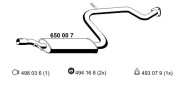 650007 Střední tlumič výfuku ERNST