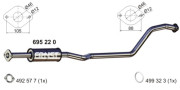 695220 Střední tlumič výfuku ERNST