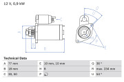 0 986 012 301 Startér ECO BOSCH