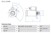 0 986 024 130 Startér BOSCH