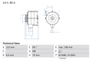 0 986 034 150 generátor BOSCH