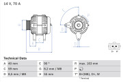 0 986 038 390 generátor BOSCH