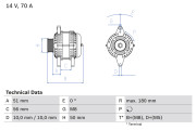 0 986 038 600 generátor BOSCH