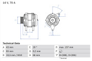 0 986 038 740 generátor BOSCH