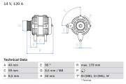 0 986 038 950 generátor BOSCH