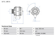 0 986 039 000 generátor BOSCH