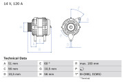 0 986 039 250 generátor BOSCH