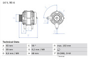 0 986 040 330 generátor BOSCH