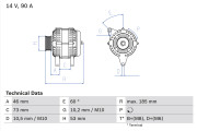 0 986 040 380 generátor BOSCH