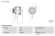 0 986 040 461 generátor BOSCH