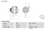 0 986 041 310 generátor BOSCH