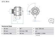 0 986 041 490 generátor BOSCH