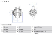 0 986 041 530 generátor BOSCH