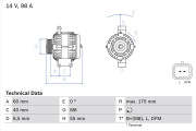 0 986 041 850 generátor BOSCH