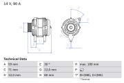 0 986 042 000 generátor BOSCH