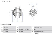 0 986 043 660 generátor BOSCH