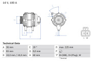 0 986 043 981 generátor BOSCH