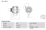 0 986 044 300 generátor BOSCH