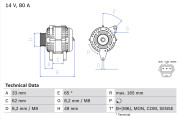 0 986 044 671 generátor BOSCH