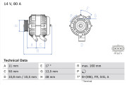 0 986 044 701 generátor BOSCH