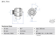 0 986 045 160 generátor BOSCH