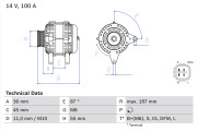 0 986 046 120 generátor BOSCH