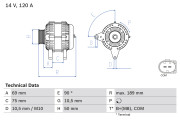 0 986 046 170 generátor BOSCH