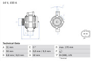 0 986 047 150 generátor BOSCH