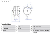 0 986 047 160 generátor BOSCH