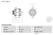 0 986 048 740 generátor BOSCH