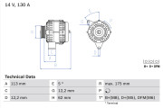 0 986 048 801 generátor BOSCH