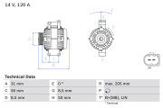 0 986 049 010 generátor BOSCH