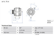 0 986 049 131 generátor BOSCH