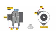 0 986 049 490 generátor BOSCH