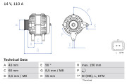 0 986 080 140 generátor BOSCH