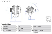 0 986 080 330 generátor BOSCH