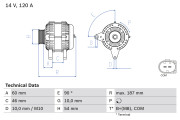 0 986 080 350 generátor BOSCH