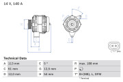 0 986 080 380 generátor BOSCH