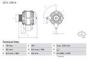 0 986 080 410 generátor BOSCH