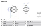 0 986 080 430 generátor BOSCH